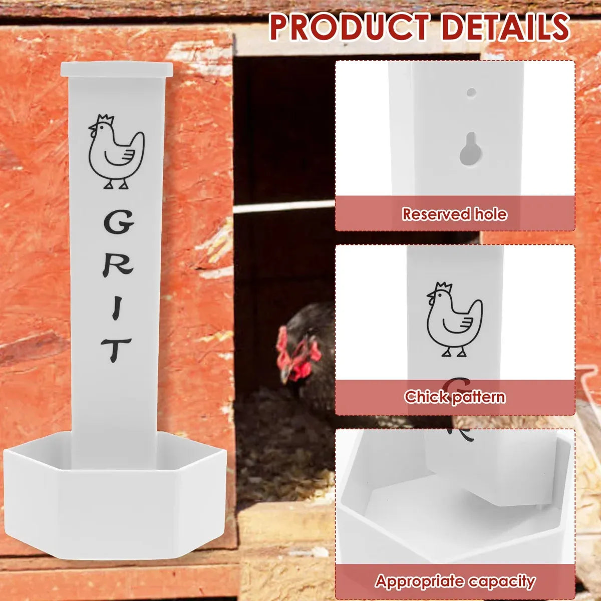 Hanging Chicken Feeder Automatic Refill Chicken Feeder for Hens Poultry Farm