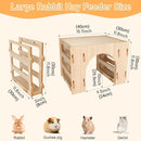 3 in 1 Hay Handmade Pet Feeder Universal Model for Small Animals Easy to Clean