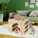 3 in 1 Hay Handmade Pet Feeder Universal Model for Small Animals Easy to Clean