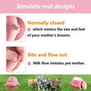 Silicone Pet Feeding Device Anti-choking Bionic Breast-feeding Water Feeder - Green
