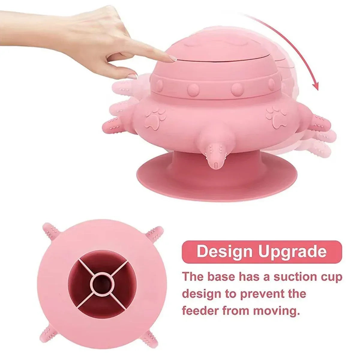 Silicone Pet Feeding Device Anti-choking Bionic Breast-feeding Water Feeder - Pink