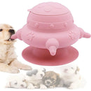 Silicone Pet Feeding Device Anti-choking Bionic Breast-feeding Water Feeder - Pink