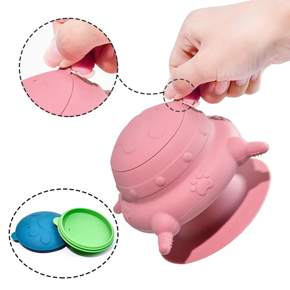 Silicone Pet Feeding Device Anti-choking Bionic Breast-feeding Water Feeder - Pink