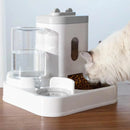 2in1 Pet Bowl Vertical Feeder and Drinker Cat Dog Bowl Water and Food in One - Yellow