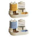 Pet Cartoon Feeding Bowl Universal Water Feeder Cat Dog Food Dish Durable Stand - Yellow