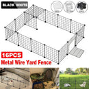 16pcs Large Cat Cage Indoor Cat Villa Double Layer Cat House Anti-jump Cat Fence - Black