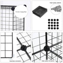 16pcs Large Cat Cage Indoor Cat Villa Double Layer Cat House Anti-jump Cat Fence - Black