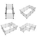 16pcs Large Cat Cage Indoor Cat Villa Double Layer Cat House Anti-jump Cat Fence - Black