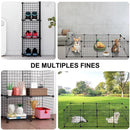16pcs Large Cat Cage Indoor Cat Villa Double Layer Cat House Anti-jump Cat Fence - White