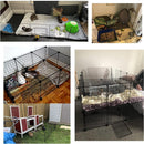 16pcs Large Cat Cage Indoor Cat Villa Double Layer Cat House Anti-jump Cat Fence - White
