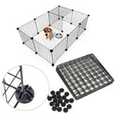 16pcs Large Cat Cage Indoor Cat Villa Double Layer Cat House Anti-jump Cat Fence - White