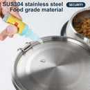 Stainless Steel Pet Food Storage Bucket Dog Cat Grain Container Bin Kitchen - 2500ml