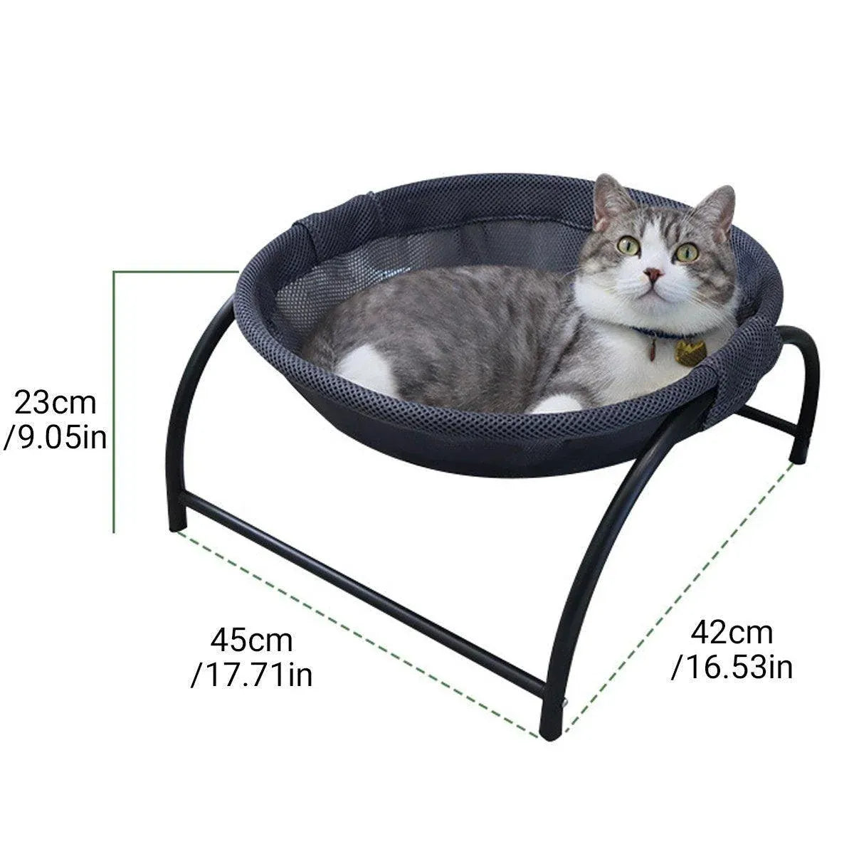 Hanging Bed Pet Litter Basket Cozy Cat Hammock Durable Comfortable Sleeping Spot - Black
