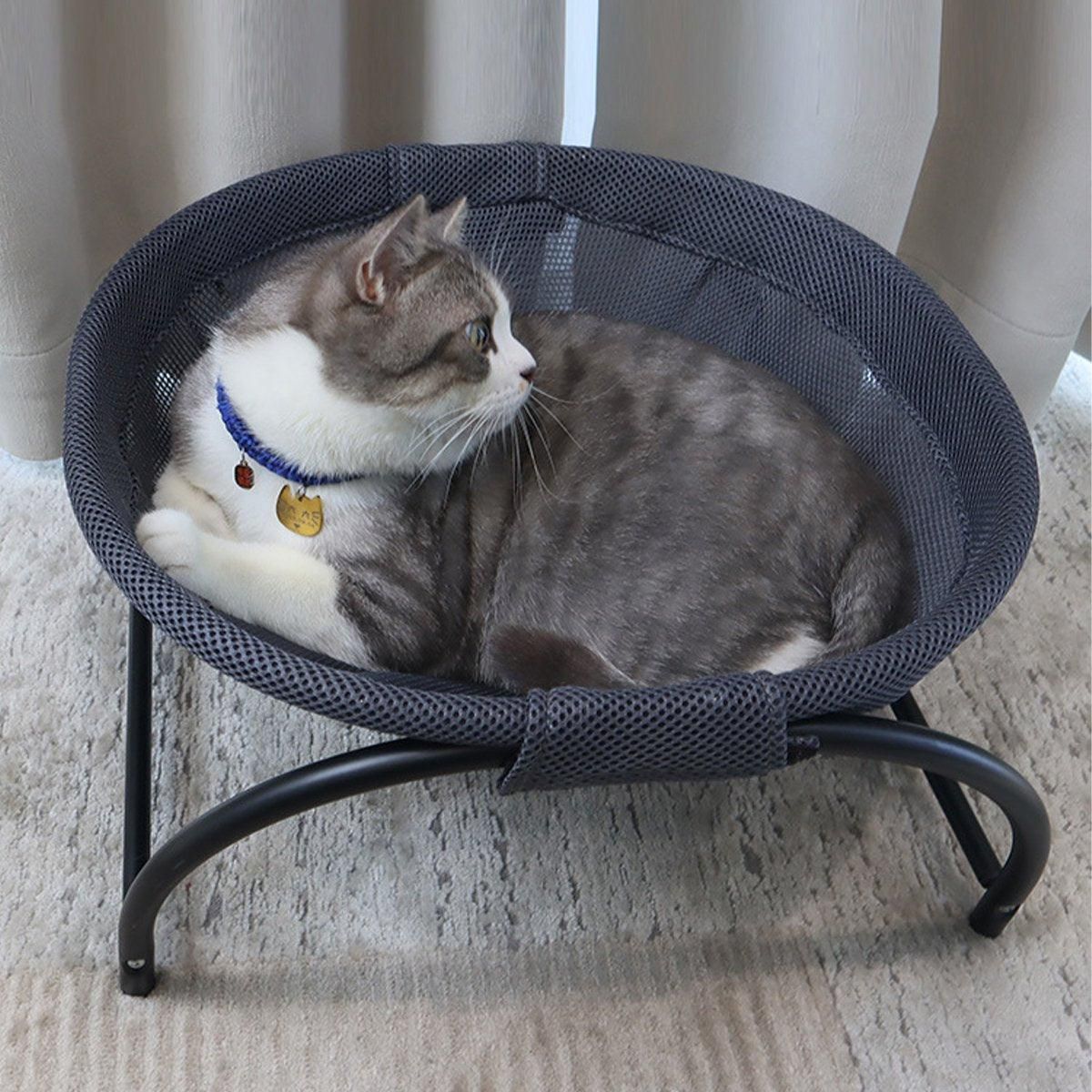 Hanging Bed Pet Litter Basket Cozy Cat Hammock Durable Comfortable Sleeping Spot - Grey