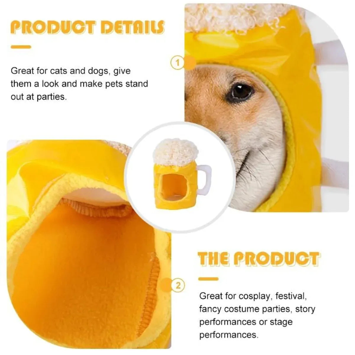 Pet Beer Style Hat Headpiece Pet Funny Feadgear Fun Pet Fecoration for Pet