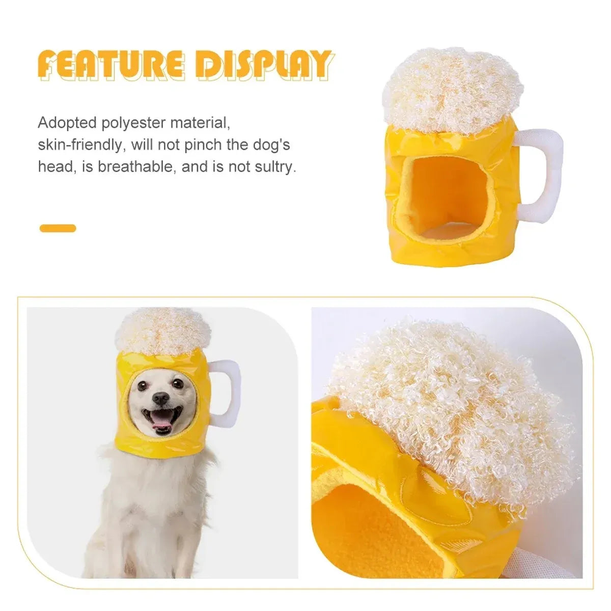 Pet Beer Style Hat Headpiece Pet Funny Feadgear Fun Pet Fecoration for Pet