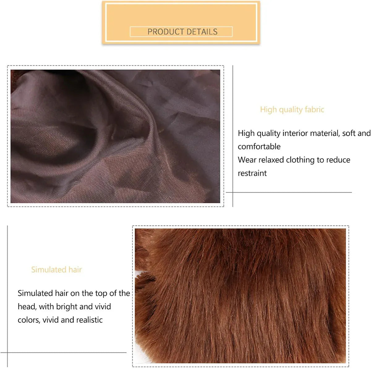 Pet Horn Wigs Headwear Adjustable for Dogs Cats Soft Comfortable Decoration - M