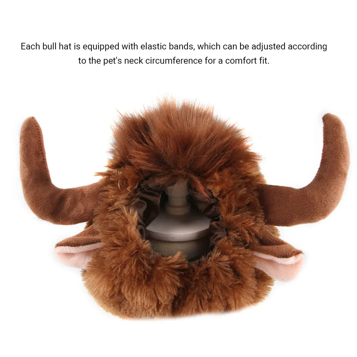 Pet Horn Wigs Headwear Adjustable for Dogs Cats Soft Comfortable Decoration - M