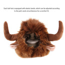 Pet Horn Wigs Headwear Adjustable for Dogs Cats Soft Comfortable Decoration - M