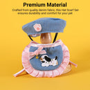 Pet Clothes Set Lace Bib with Hat Soft Cotton for Dogs Cats Wear Decoration - Pink