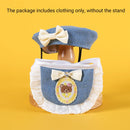 Pet Clothes Set Lace Bib with Hat Soft Cotton for Dogs Cats Wear Decoration - White