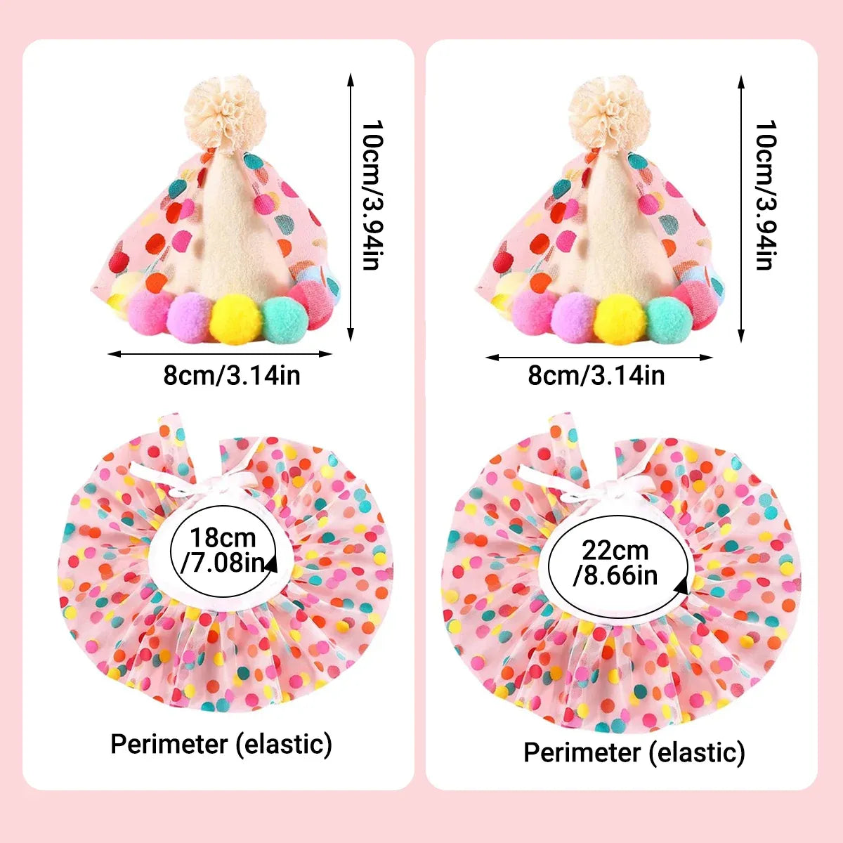 Dog Cat Birthday Dress Bib Felt Hat Party Supplies Drool Towel for Pet Parties - L