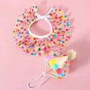 Dog Cat Birthday Dress Bib Felt Hat Party Supplies Drool Towel for Pet Parties - L