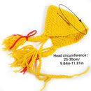 Cat Headwear Handmade Braid Hat Cat Wig Hat Cat Hair Accessory Pet Decoration - Yellow