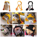 Cat Headwear Handmade Braid Hat Cat Wig Hat Cat Hair Accessory Pet Decoration - Yellow