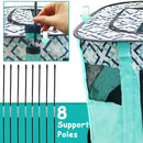 Foldable Cat Dog Kennel Pet Delivery Cage Portable Pet Fence Tent - Cyan-L