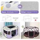 Foldable Cat Dog Kennel Pet Delivery Cage Portable Pet Fence Tent - Cyan-M