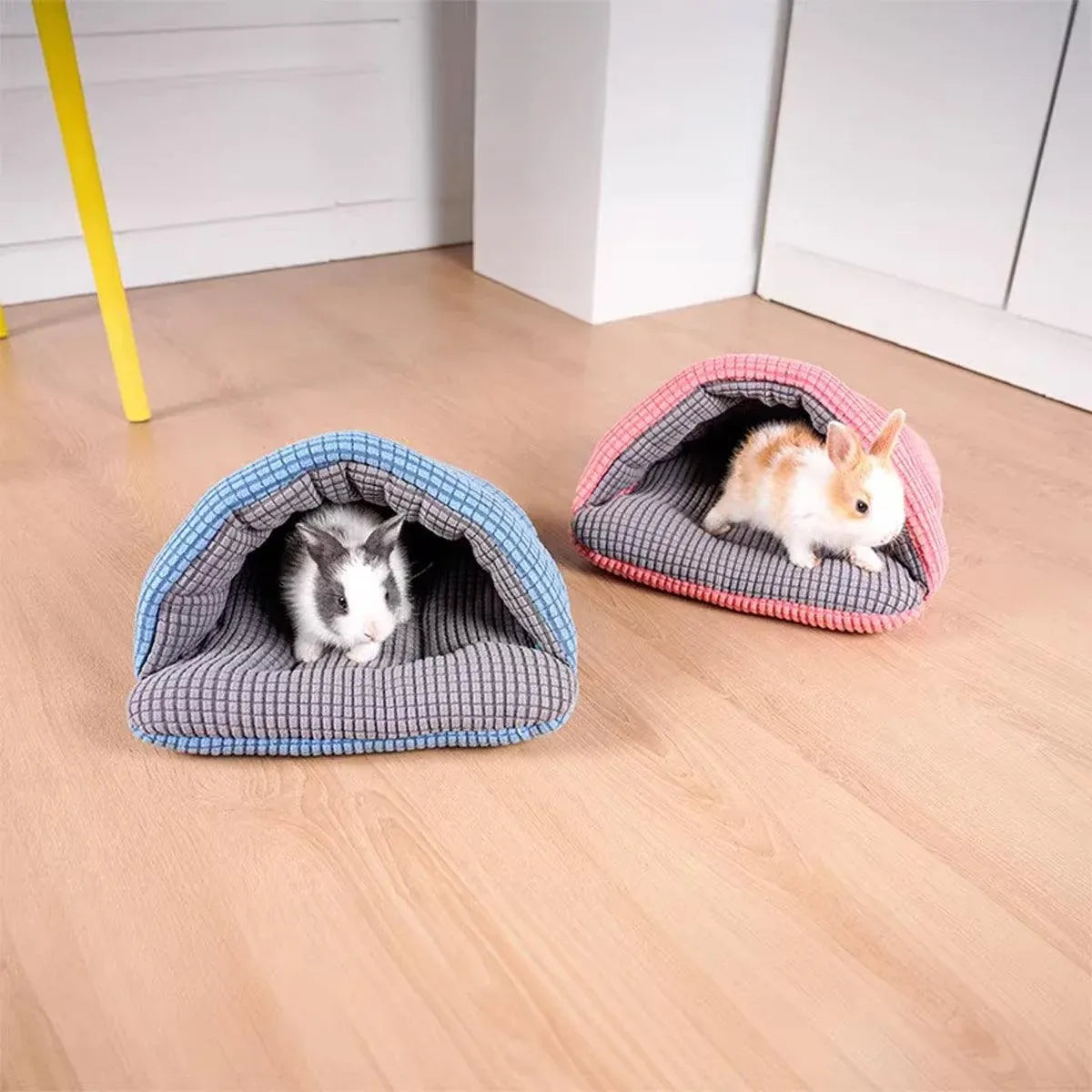 Pet Kennel Sleeping Bag Semi Enclosed Bed for Small Animals Cats and Puppies - Grey