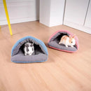 Pet Kennel Sleeping Bag Semi Enclosed Bed for Small Animals Cats and Puppies - Grey