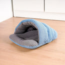 Pet Kennel Sleeping Bag Semi Enclosed Bed for Small Animals Cats and Puppies - Grey
