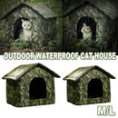 Waterproof Outdoor Cat Nest Stray Pet Hiding Nest Simple Dog House Shelter Bed - M