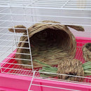 Rabbit Tunnel Nest Hamster Hideout Woven Grass Small Animal Play Tube