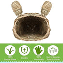 Rabbit Tunnel Nest Hamster Hideout Woven Grass Small Animal Play Tube