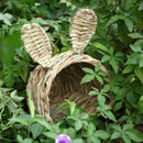 Rabbit Tunnel Nest Hamster Hideout Woven Grass Small Animal Play Tube