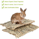 Rabbit Tunnel Nest Hamster Hideout Woven Grass Small Animal Play Tube