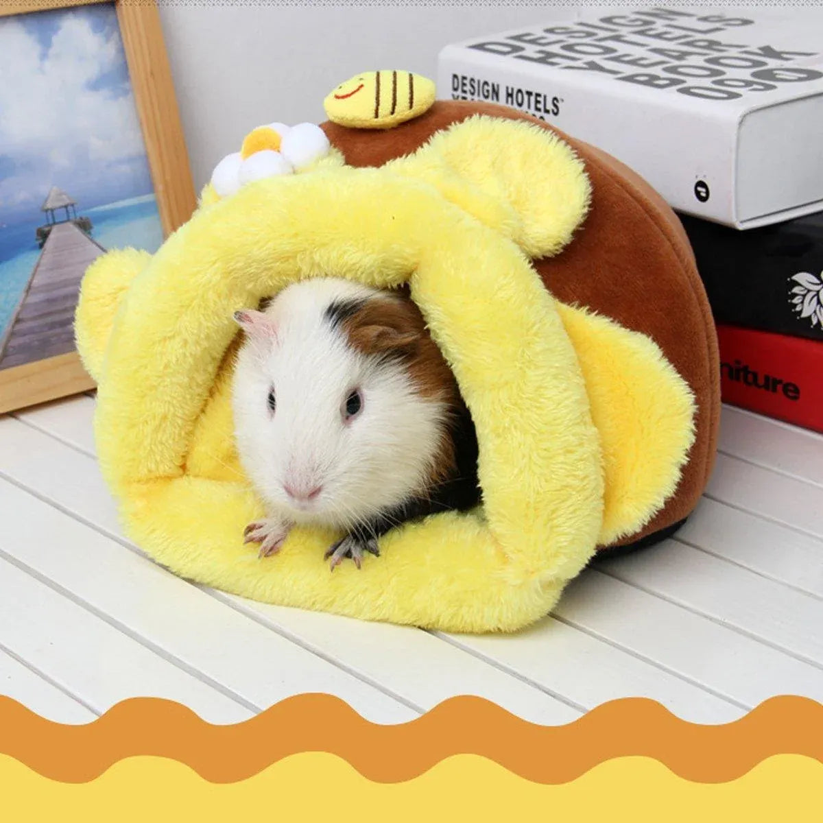 Wear-resistant Pet Bird Nest Cotton Padded Small Animal Bed Cozy Honeypot Design - S