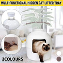 Plastic Pet Kennel Small Dog Cat Litter Box Teddy Villa Easy Clean Hair Guard - White