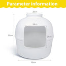 Plastic Pet Kennel Small Dog Cat Litter Box Teddy Villa Easy Clean Hair Guard - White