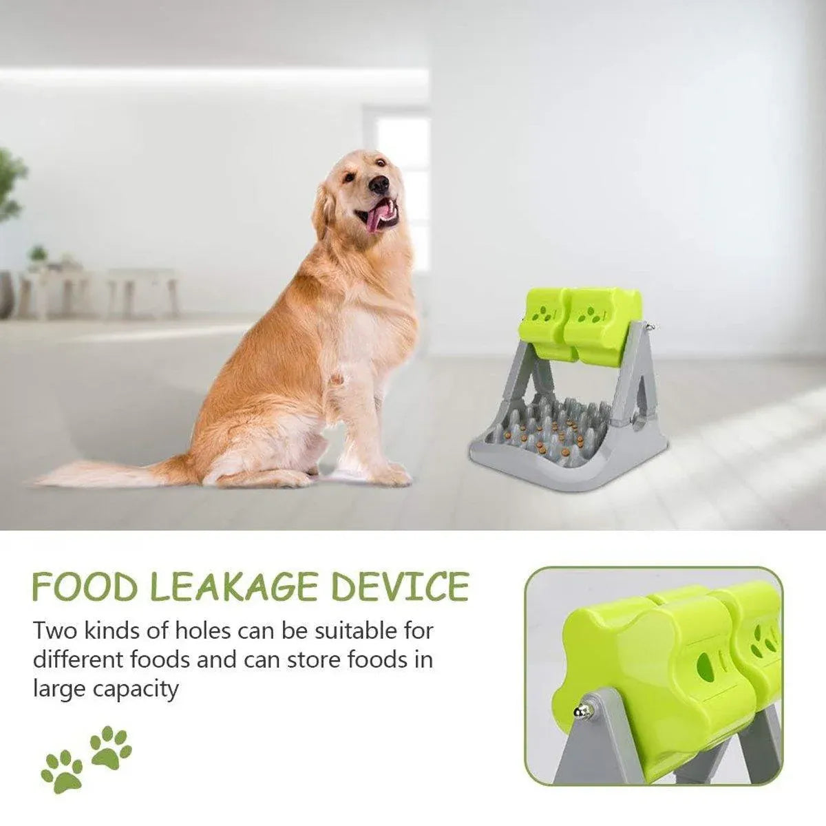 Roller Type Leaky Slow Food Toy Automatic Feeders for Dogs Interactive Playtime - Orange
