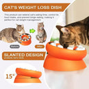 Pet Slow Feeder Interactive Cat Dog Food Dispenser Puzzle Toy for Healthy Eating - Orange