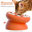 Pet Slow Feeder Interactive Cat Dog Food Dispenser Puzzle Toy for Healthy Eating - Orange