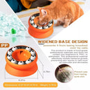 Pet Slow Feeder Interactive Cat Dog Food Dispenser Puzzle Toy for Healthy Eating - Orange