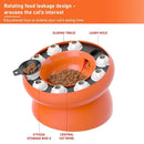 Pet Slow Feeder Interactive Cat Dog Food Dispenser Puzzle Toy for Healthy Eating - Pink
