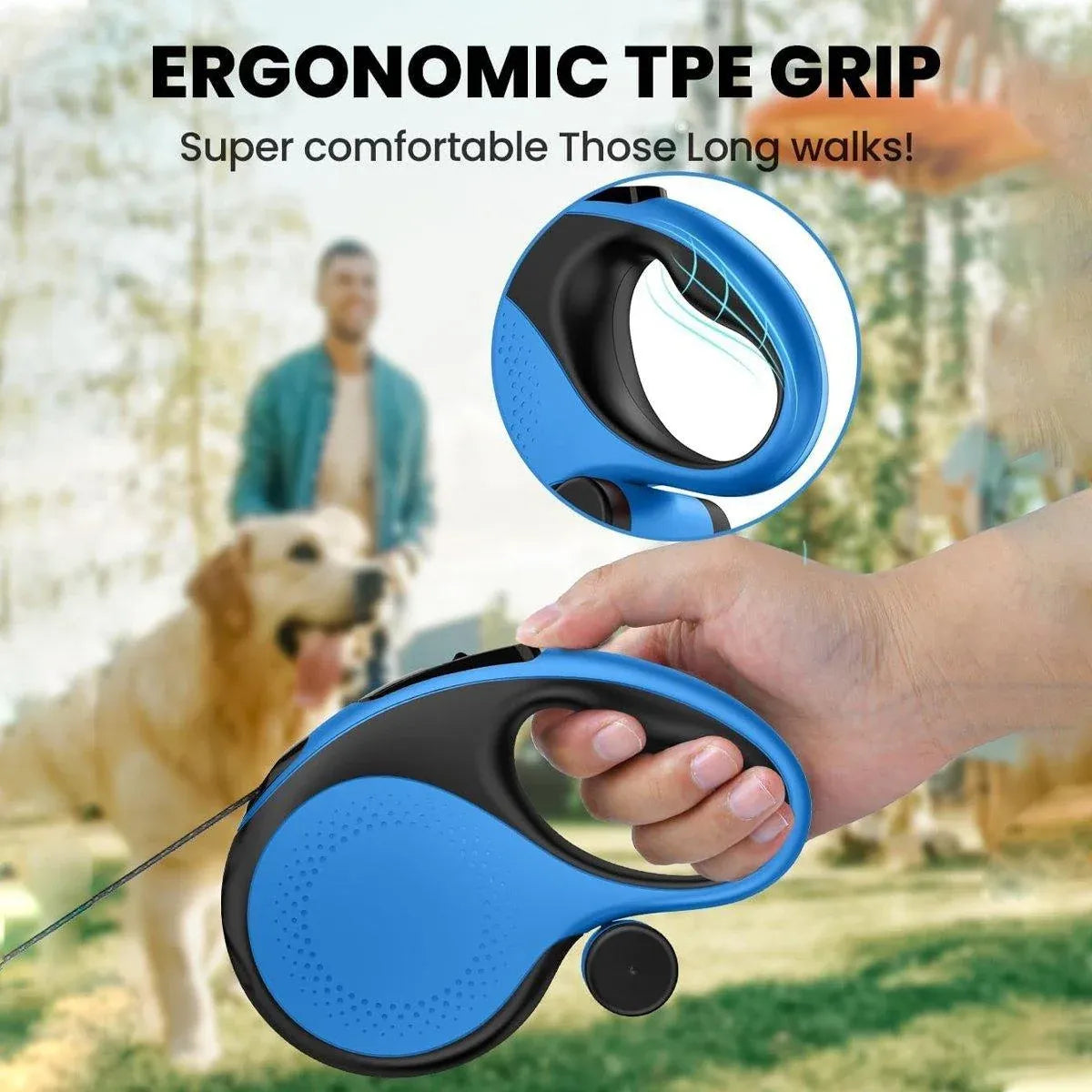 Durable Pet Leash for Small Dogs Adjustable Dog Leash Comfortable Pet Harness - Blue-5M