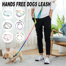 Adjustable Diagonal Dog Walking Leash Hands Free Crossbody Pet Lead Dogs - Khaki