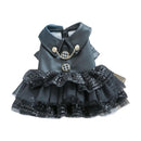 Autumn Winter Pet Dog Cat Dress Faux Leather Sequin Skirt Outfit for Small Dogs - S